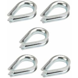 Cyclingcolors - 5x Cosse-cœur 6mm acier zingué pour câble acier métallique serre support fixation