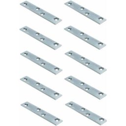 10x plaque d'assemblage acier 80mm x 66mm x 16mm avec 4 trous de vissage meuble bois table chaise