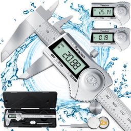 Pied à coulisse numérique, acier inoxydable, 150 mm, écran lcd, y compris boîte de rangement, pile