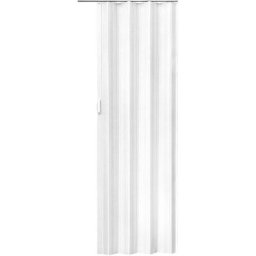 Tectake - Porte accordéon - porte extensible, porte pliante, porte coulissante accordéon - blanc