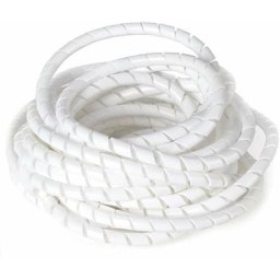 Gaine spiralée Blanc Flexible Souple Protection câble électrique Spirale Plastique tv télé