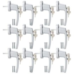 Poignée de fenêtre Poignée de fenêtre Alu verrouillable Aluminium Serrure Set Design Gris 12X