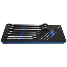 Laser Tools - jeu 10 cles a fourches ultra minces extra plates