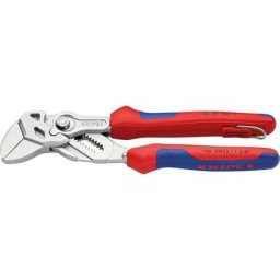 Pince multiprise chromée avec oeillet de sécurité et branches bicomposant 180mm Knipex 1 pcs