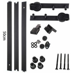 1.5M Quincaillerie Kit de Rail Suspendu Porte Coulissante, Ensemble Industriel Hardware kit pour