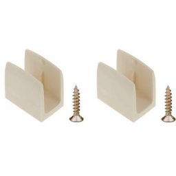2x Clip bloqueur de manivelle volet Roulant beige Support Guide Manette Plastique 15mm - 18mm