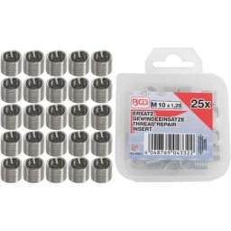 Bgs Technic - inserts taraudés M10 x 1,25 mm 25 pièces bgs 9428-1