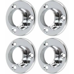 Cyclingcolors - 4x Support de tringle à visser rond diamètre 25mm en acier chromé Meuble Penderie