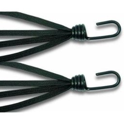 2x sandow tendeur garde boue vélo plat 4 brins 9mm x longueur 60cm avec crochet isolé acier couleur