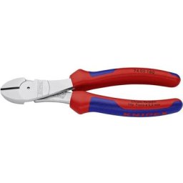 Pince coupante diagonale à forte démultiplication avec facette Knipex 74 05 180 180 mm 1 pc(s)