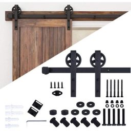 Quincaillerie Kit de Rail Roulettes pour Porte Coulissante Hardware Ensemble Industriel pour Simple