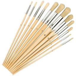 Silverline - lot de 12 pinceaux ronds 12 pcs 868848