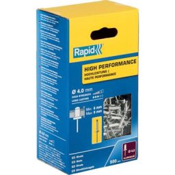 Rapid - Rivets hautes performances Ø4.0 x 12mm alu - Boite de 500
