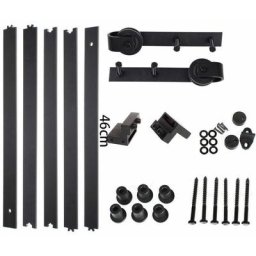 2.3M Quincaillerie Kit de Rail Suspendu Porte Coulissante, Ensemble Industriel Hardware kit pour