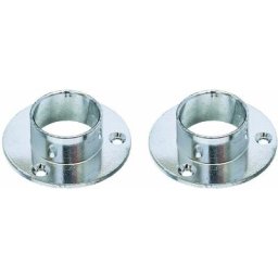 Cyclingcolors - 2x Support de tringle à visser rond diamètre 25mm en zinc chromé Meuble Penderie