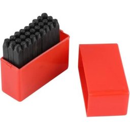 Set de 3mm Poinçons à Frapper de Lettres et chiffres Tampon en Acier au Carbone pour, Cuir, Bois,
