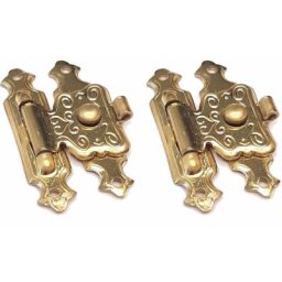 2x Fermeture de coffret 17x28mm laitonné or idéal coffret boite à bijoux petite menuiserie
