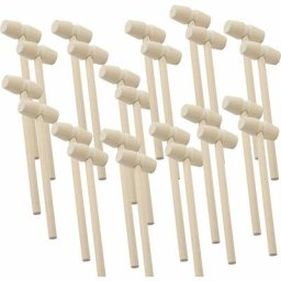 24 Pièces Mini Marteau en Bois Crabe Homard Maillets Martelant Enfants Jouet Fruits de mer Coquille