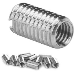 10pcs Intérieur M6 1.0 Extérieur M8 1.25 Lueur 15mm Inserts Filetés à Fente