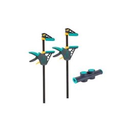 Kit de 2 Serre-Joints à une main et 1 connecteur, 3 pcs Wolfcraft 8624000
