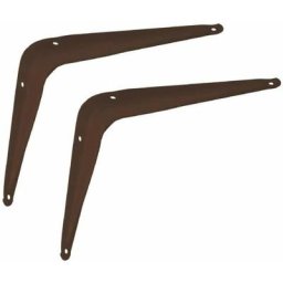 2x Equerre console rigide en acier pour étagère à visser Meuble Support Renfort Mural Universel