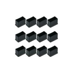 Lot de 12 embouts de protection rectangulaires en feutre de caoutchouc pour pieds de table ou de