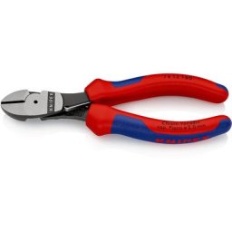 Pince coupante diagonale à forte démultiplication avec facette Knipex 74 12 160 160 mm 1 pc(s)