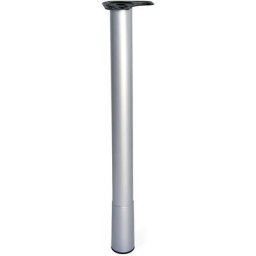 Emuca - Pied pour table Conus d. 60 mm en acier, Peint en aluminium, Acier et Plastique, 1 u