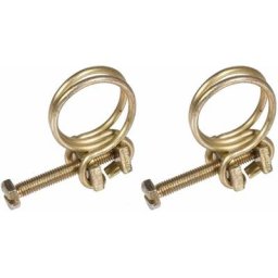 2x Collier de serrage double fil en métal zingué Gaine Tuyau Câble Tube Fixation Electroménager