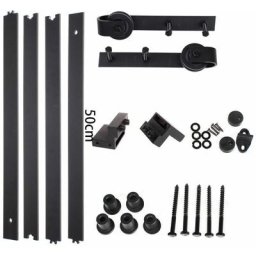 2M Quincaillerie Kit de Rail Suspendu Porte Coulissante, Ensemble Industriel Hardware kit pour