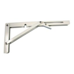 Console pliante acier laque blanc - hauteur (mm) : 145 - longueur (mm) : 445 - charge (kg) : 60