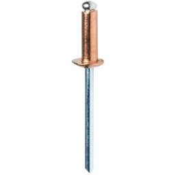 Rapid - Rivets cuivre Ø4.8 x 12mm - Boite 50 + forêt