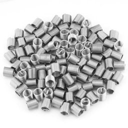 100 Inserts Filetés Hélicoïdaux, M8 x 1,25 Insert Hélicoil Inserts Filetés Hélicoïdaux en Acier