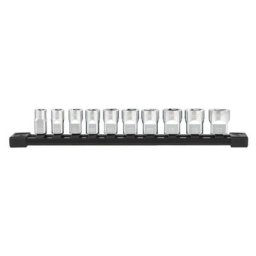 Set de 10 douilles 6 pans 3/8 finition en chrome - Milwaukee 4932492507