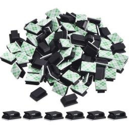 Wahaison - 100 Pices Clips de Cable Adhsif Clips de Fils Gestion des Cables Serre-Cables