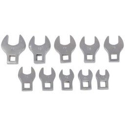 10 embouts clés plates pour carré 3/8 10 à 19 mm Silverline