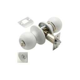 Bouton de porte Wolfpack avec condensation blanche pour salle de bain