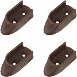 Cyclingcolors - 4x Support de tringle à visser ovale diamètre intérieur 15mm en plastique Meuble