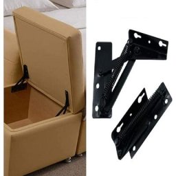 2 pièces support de levage pliable à 80 degrés, charnières à ressort noires sont largement