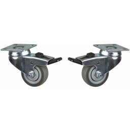 Cyclingcolors - 2x Roulette meuble 50mm pivotante avec frein 30kg Universelle Mini Rouleau Pied Lit