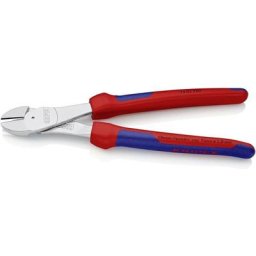 Pince coupante diagonale à forte démultiplication avec facette Knipex 74 05 250 250 mm 1 pc(s)