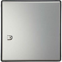 Façade de boîtes aux lettres aluminium ton argent - porte côté privé