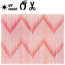 Rideau plastique perles couleur rouges 48 bandes 90x200cm EDM