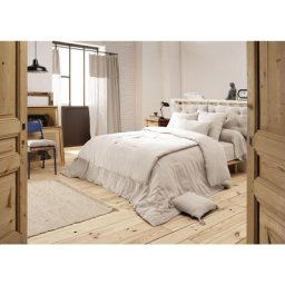 Housse de couette gaze de coton Luxe 260 x 240 cm Pampa - Naturel