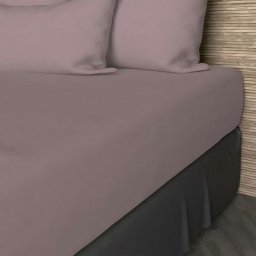 Soleil D'ocre - Drap Housse, Coton 57 Fils, Rose, par 140 x 190 cm - Rose