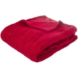 Atmosphera - Plaid microfibre 125x150 créateur d'intérieur - Rouge
