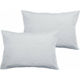 Lot de 2 taies d'oreiller percale pur coton peigné longues fibres 80 fils/cm² Vent Du Sud Neige