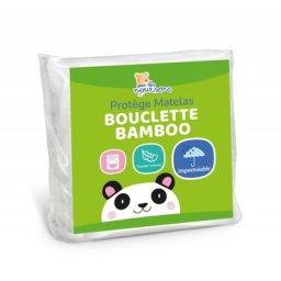 Protège Matelas Bébé Bamboo - 60x120 cm - Alèse Imperméable - Doux - Sans traitement chimique