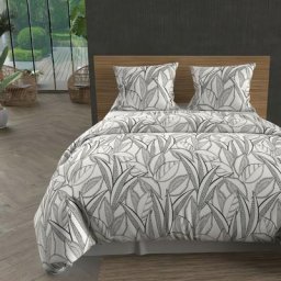 Togo Parure Housse de Couette Coton 57 Fils, Blanc, par Soleil D'ocre 220 x 240 cm - Blanc