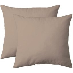 Taie d'oreiller lago polyester microfibre 63x63 cm - Marron Taupe